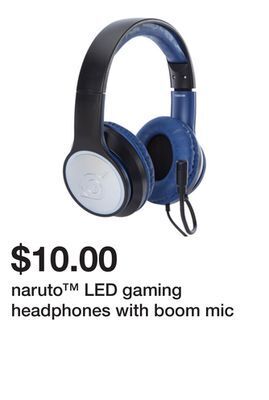Five Below Naruto™ led gaming headphones with boom mic offer
