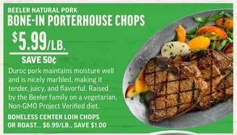 Central Market Beeler Natural Pork Bone-in Porterhouse Chops offer