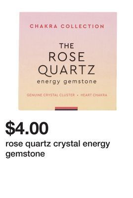 Five Below Rose quartz crystal energy gemstone offer