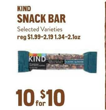 New Seasons Market Kind Snack Bar offer