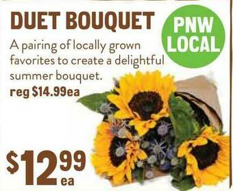 New Seasons Market Duet Bouquet offer