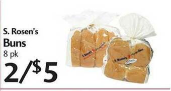 Sunset Foods S. Rosen's Buns 8 Pk offer