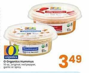Albertsons O organics hummus offer