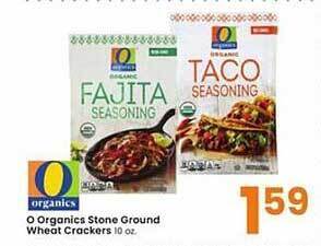 Albertsons O organics stone ground wheat crackers offer
