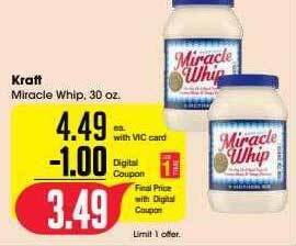 Harris Teeter Kraft miracle whip offer