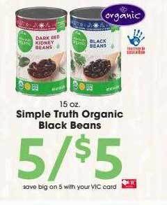 Harris Teeter Simple truth organic black beans offer