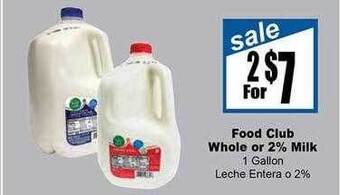Rancho Markets Food club whole or 2% milk offer