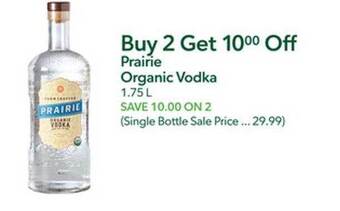 Publix Prairie organic vodka offer