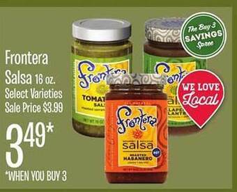 Jewel-Osco Frontera salsa offer