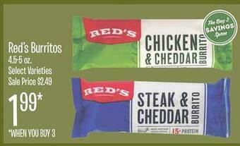 Jewel-Osco Red's burritos offer