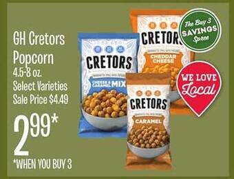 Jewel-Osco Gh cretors popcorn offer