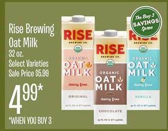 Jewel-Osco Rise brewing oat milk offer