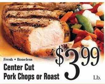 Morton Williams Center cut pork chops or roast offer
