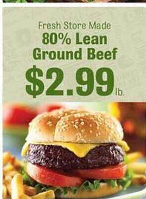 Robert Fresh Market 80% lean ground beef offer