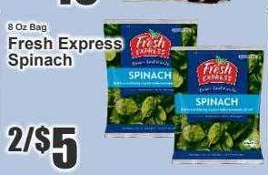 Super Fresh Fresh express spinach offer