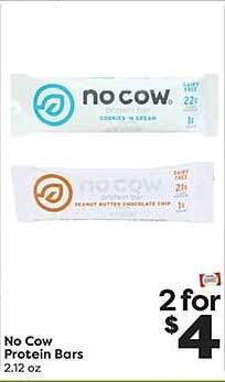 Weis Markets No cow protein bars offer