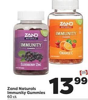 Weis Markets Zand naturals immunity gummies offer