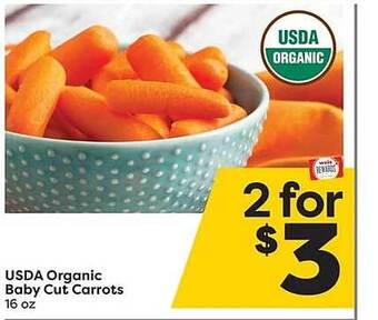 Weis Markets Usda organic baby cut carrots offer
