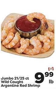 Weis Markets Jumbo 21-25 ct wild caught argentine red shrimp offer