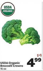 Weis Markets Organic broccoli crowns offer