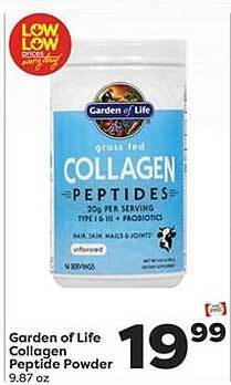 Weis Markets Garden of life collagen peptide powder offer
