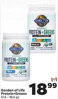 Weis Markets Garden of life protein+greens offer