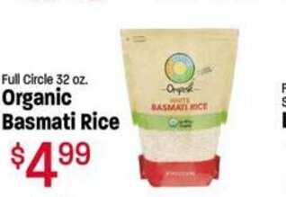 Maceys Full Circle 32 oz. Organic Basmati Rice offer