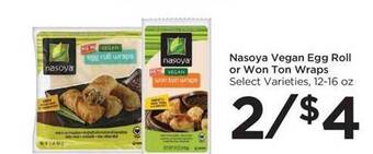 Food 4 Less Nasoya vegan egg roll or won ton wraps offer