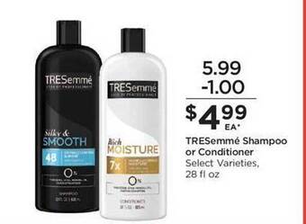 Food 4 Less Tresemmé shampoo or conditioner offer