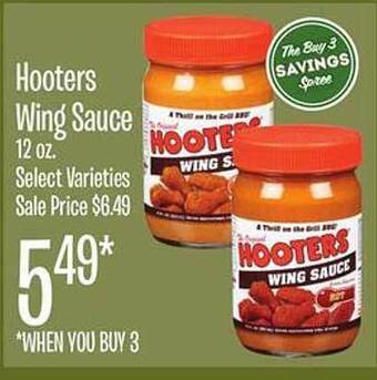Jewel-Osco Hooters wing sauce offer