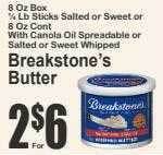 Key Food Breakstone's butter offer
