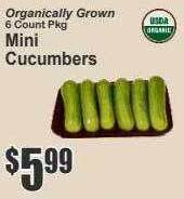 Key Food Mini cucumbers offer