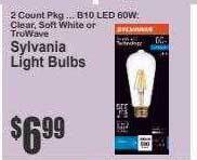 Key Food Sylvania light bulbs offer