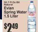 Key Food Evian spring water offer