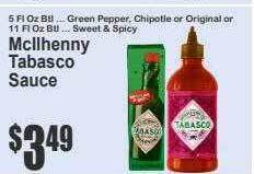 Key Food Mcilhenny tabasco sauce offer