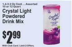 Key Food Crystal light powdered drink mix offer