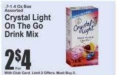 Key Food Crystal light on the go drink mix offer