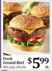Rosauers Fresh ground beef offer