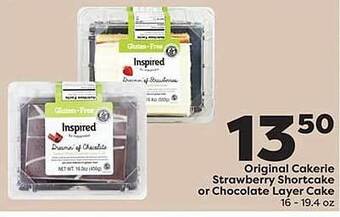 Weis Markets Original cakerie strawberry shortcake or chocolate layer cake offer