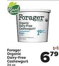 Weis Markets Forager organic dairy-free cashewgurt offer