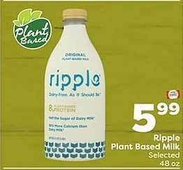 Weis Markets Ripple plant based milk offer