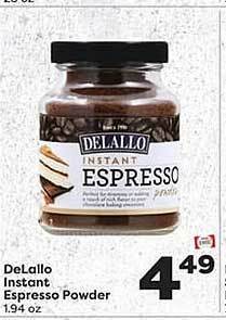 Weis Markets Delallo instant espresso powder offer