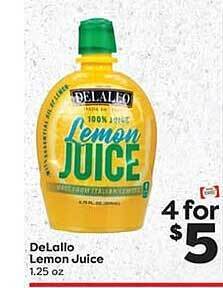 Weis Markets Delallo lemon juice offer