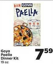 Weis Markets Goya paella dinner kit offer