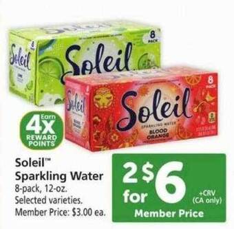 Safeway Soleil sparkling water offer