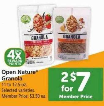 Safeway Open nature granola offer