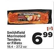 Weis Markets Smithfield marinated tenders or fillets offer