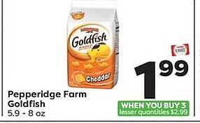 Weis Markets Pepperidge farm goldfish offer