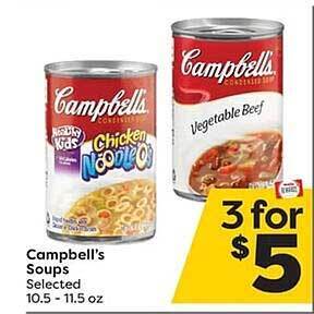 Weis Markets Campbell's soups offer