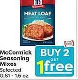 Weis Markets Mccormick seasoning mixes offer